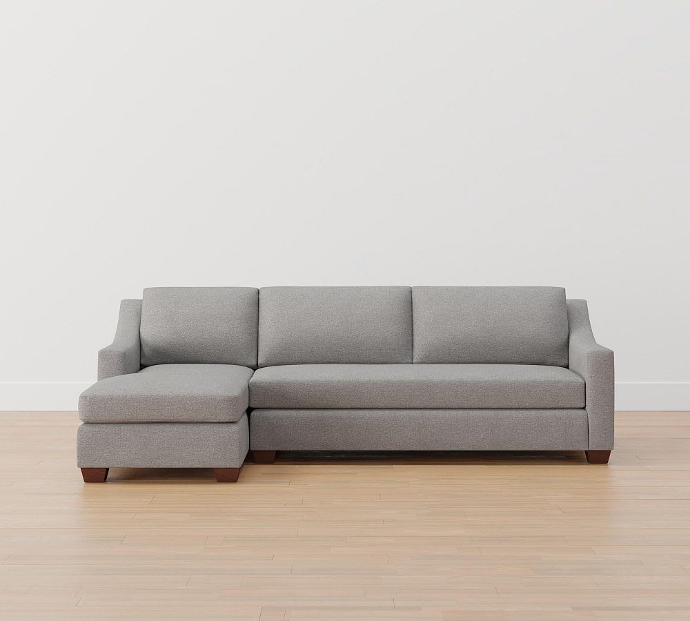 York Slope Arm Upholstered Sofa Chaise Sectional Pottery Barn