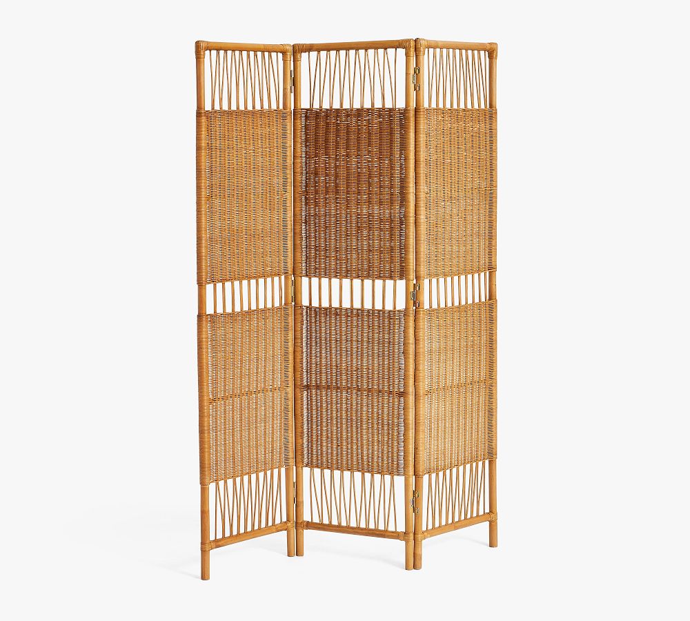 Perry Handcrafted Rattan Room Divider Pottery Barn