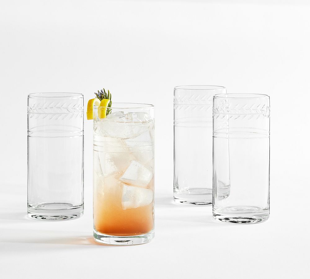 Zelda Etched Drinking Glasses - Set of 4 | Pottery Barn