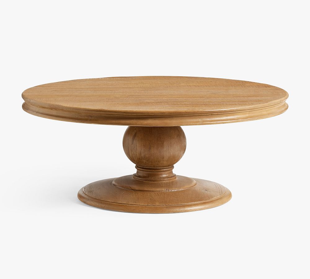 Heritage Farmhouse Reclaimed Wood Round Coffee Table Pottery Barn