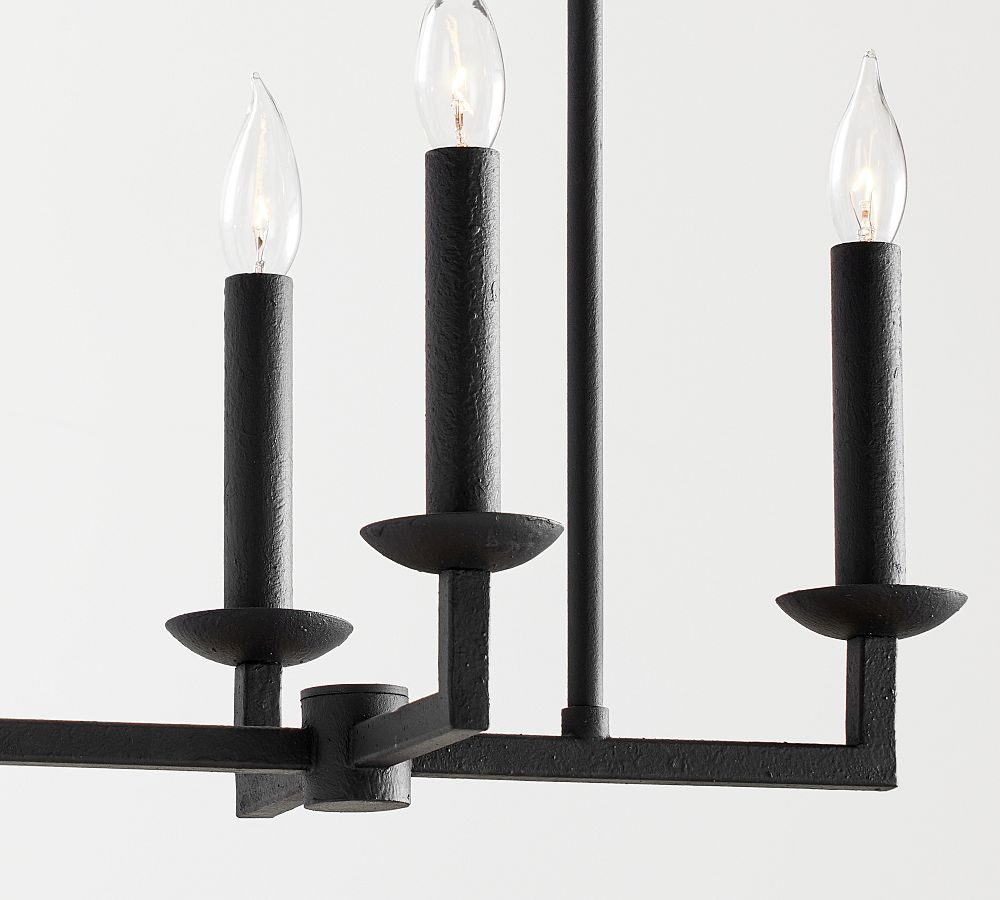 Remington Iron Linear Lantern Chandelier Pottery Barn