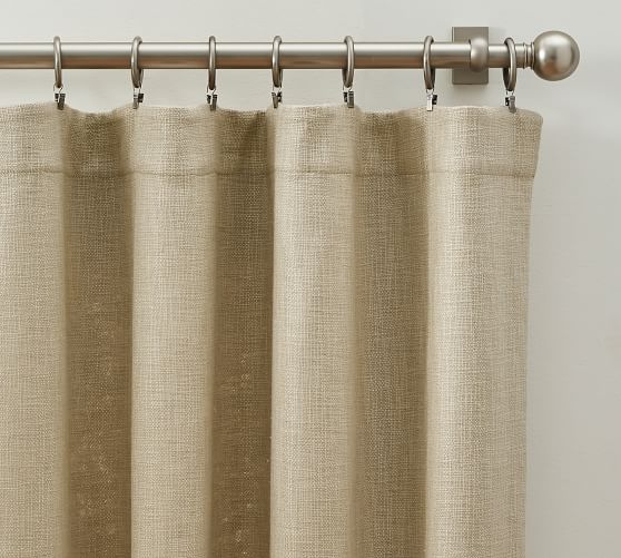 Faye Textured Linen Curtain | Pottery Barn