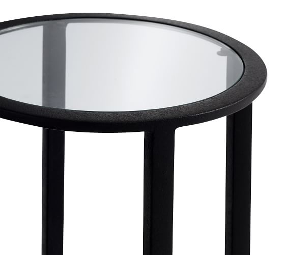 Tanner Round Glass Accent Table | Pottery Barn