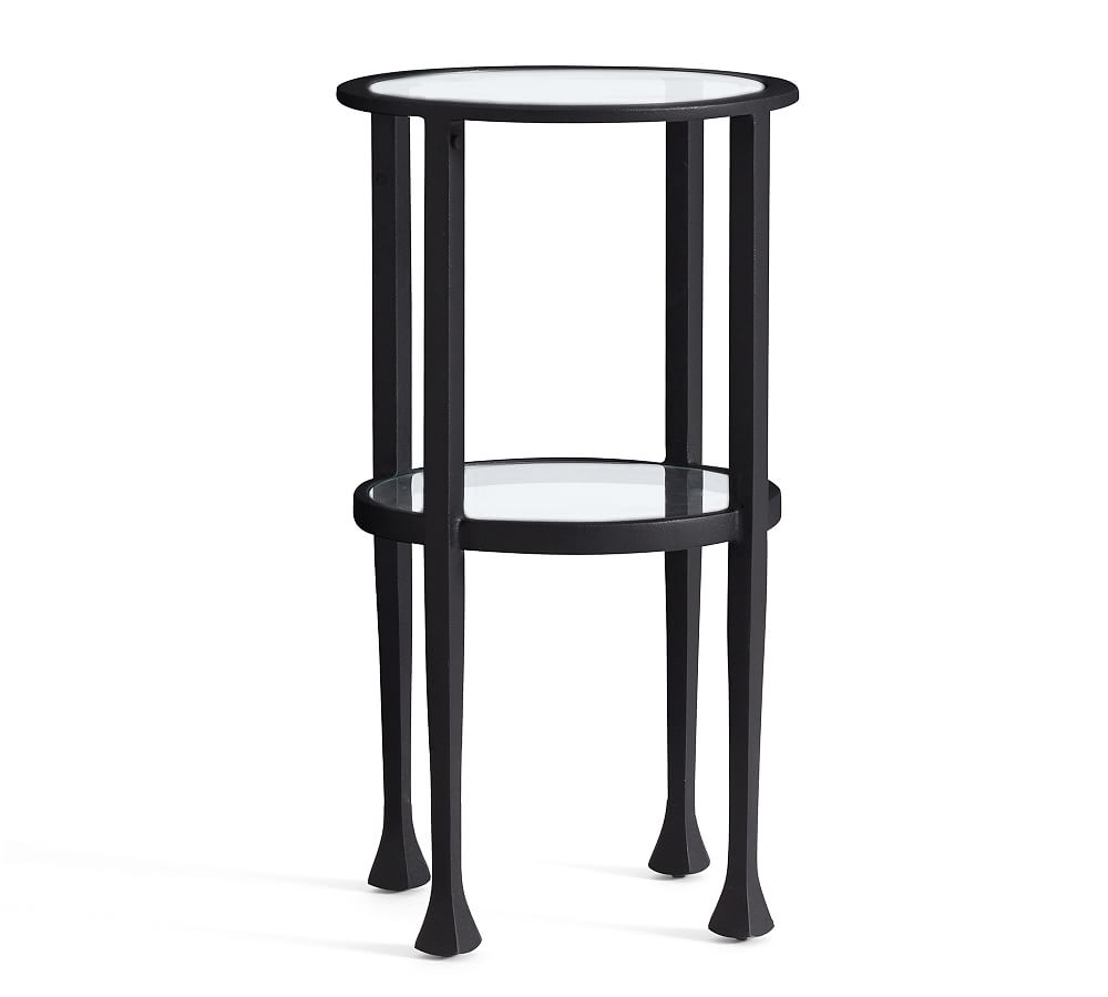 Tanner Round Glass Accent Table Pottery Barn