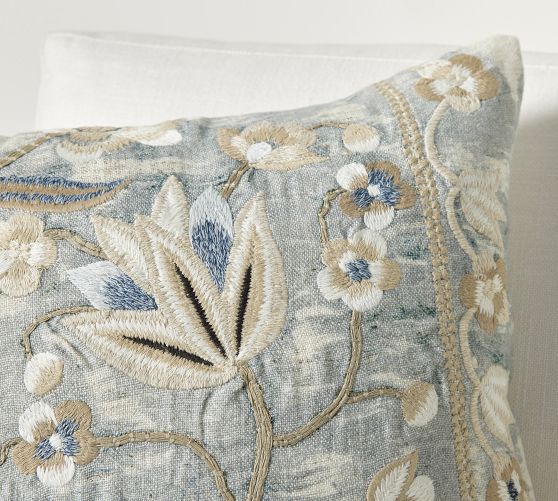 Sonya Embroidered Throw Pillow Pottery Barn