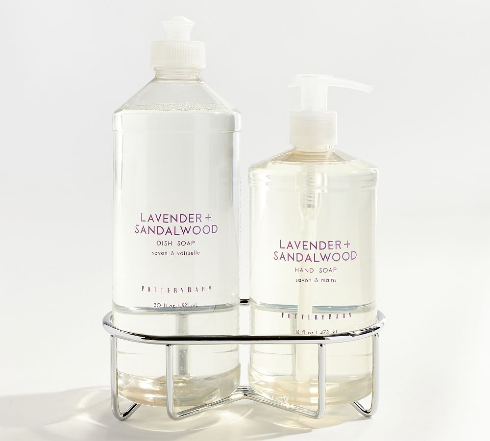 Homekeeping Hand & Dish Soap Wire Caddy Kitchen Set Lavender + Sandalwood Pottery Barn