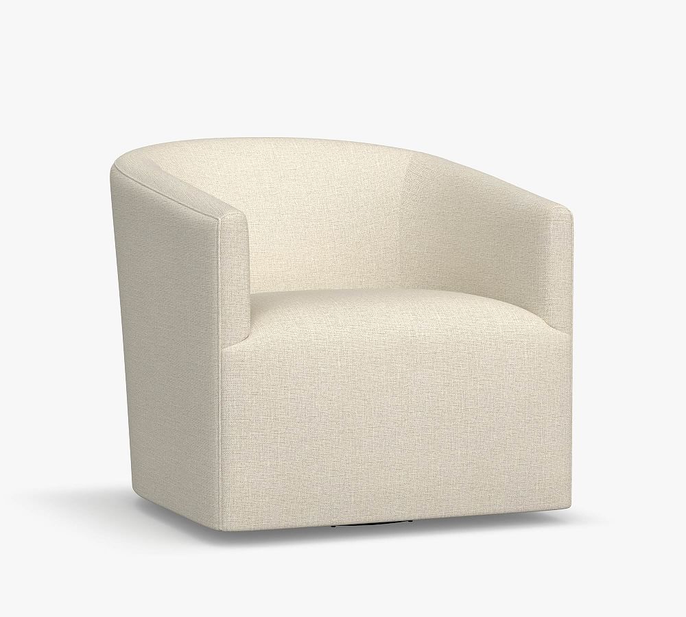 Baldwin Upholstered Swivel Armchair Pottery Barn