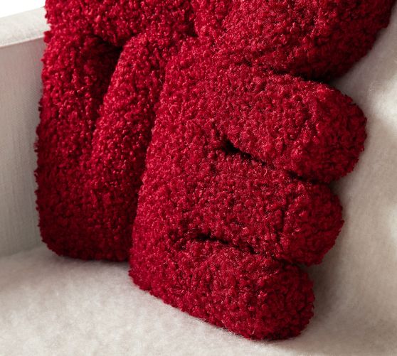 Love Letters Shaped Pillow Pottery Barn