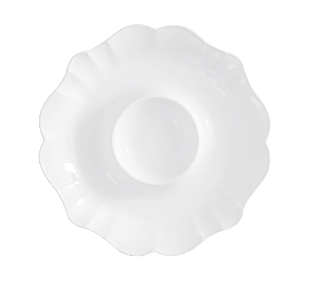 Monique Lhuillier Juliana Scalloped Chip & Dip Server | Pottery Barn