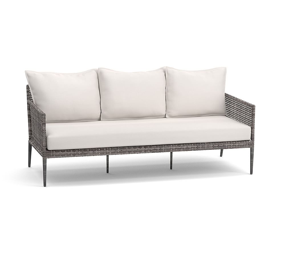 Cammeray AllWeather Wicker Outdoor Sofa Pottery Barn