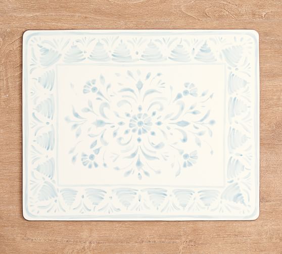 Chambray Floral Cork Placemats Set of 4 Pottery Barn