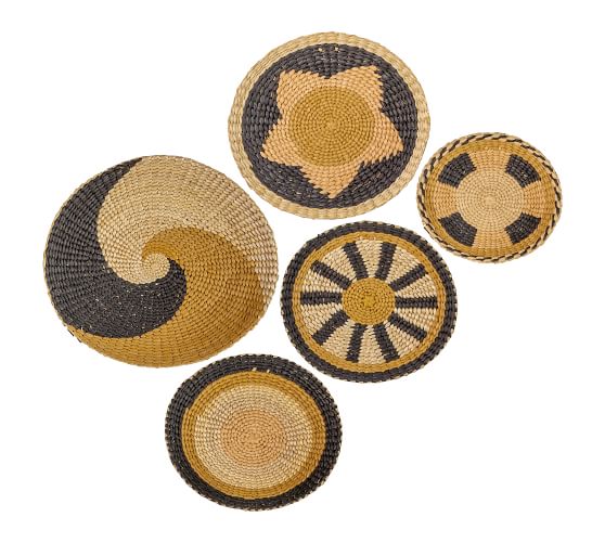 Meda Seagrass Wall Art - Set of 5 | Pottery Barn