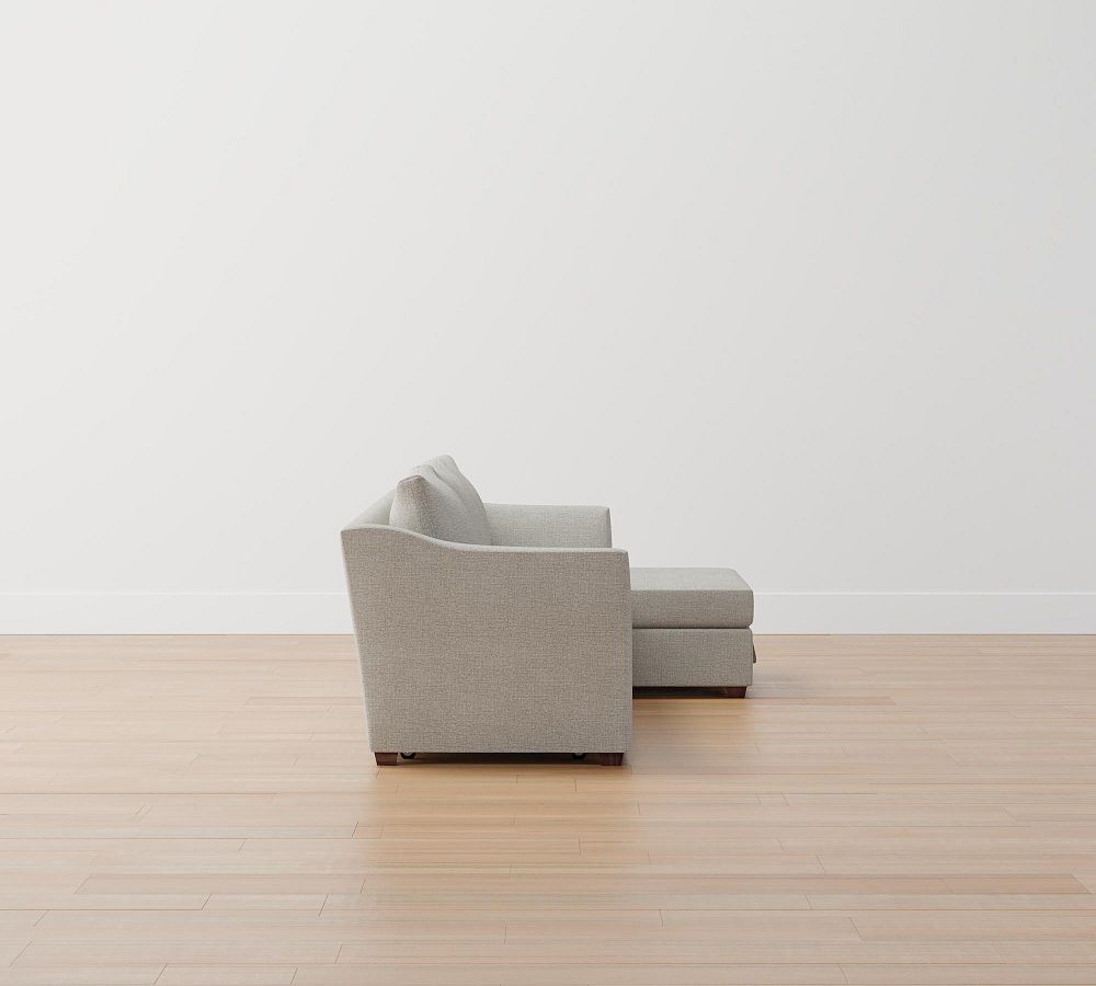 Celeste Upholstered Trundle Sleeper Sofa with Chaise Sectional