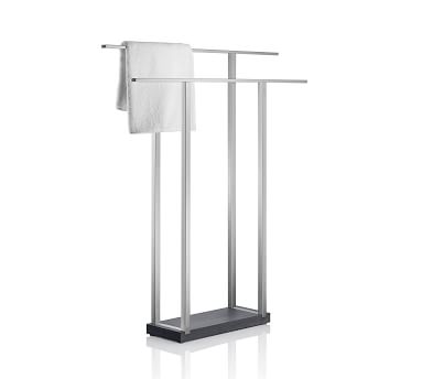 Slim Freestanding Double Towel Stand | Pottery Barn