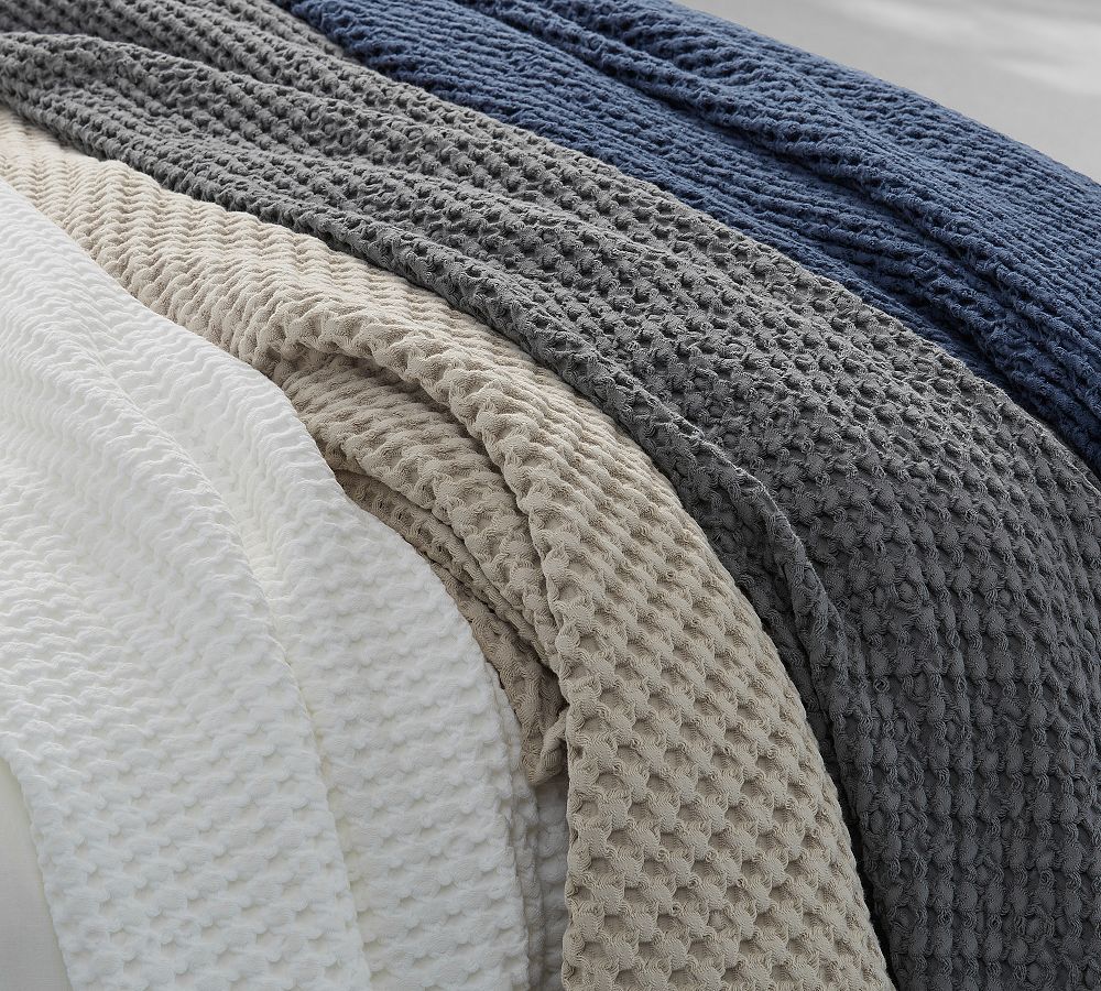 Roche Cotton Throw Blanket | Pottery Barn