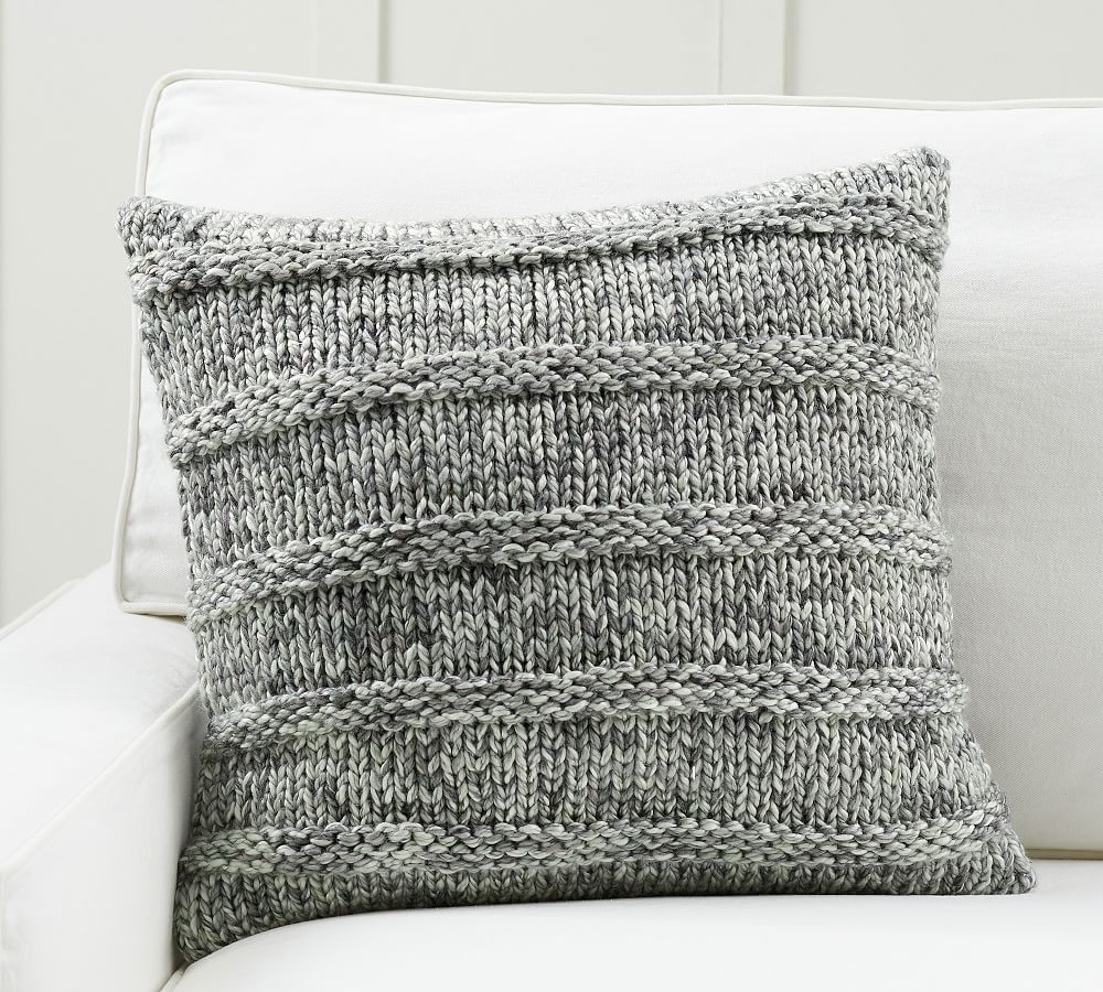 Jazz Chunky Knit Pillow Cover Pottery Barn