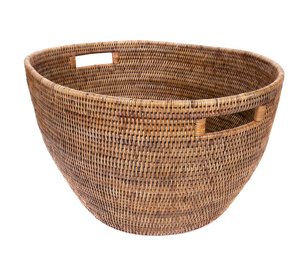 Tava Handwoven Rattan Laundry Basket Pottery Barn