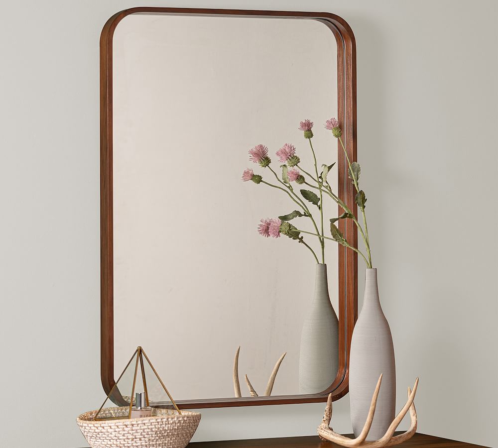 Danica Wooden Wall Mirror, 24" X 36"