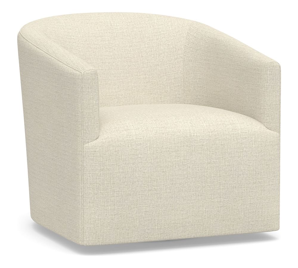 Baldwin Upholstered Swivel Armchair Pottery Barn