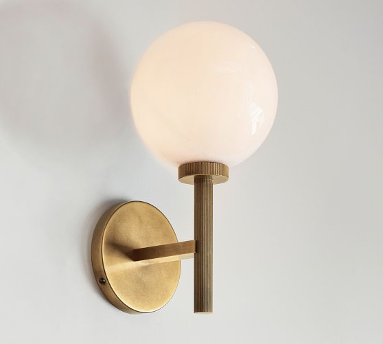 Harlow Milk Glass Sconce | Pottery Barn