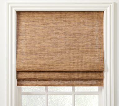 Custom Sutton Natural Roman Shades | Pottery Barn