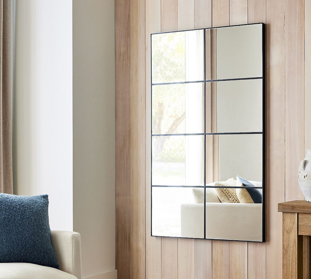 Hayes Paned Floor Mirror Pottery Barn