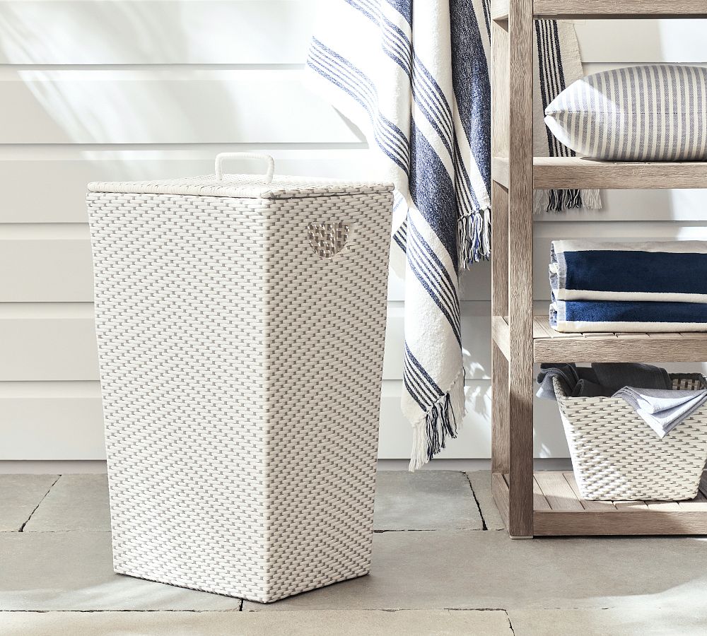 Newport Handwoven Lidded Hamper Pottery Barn