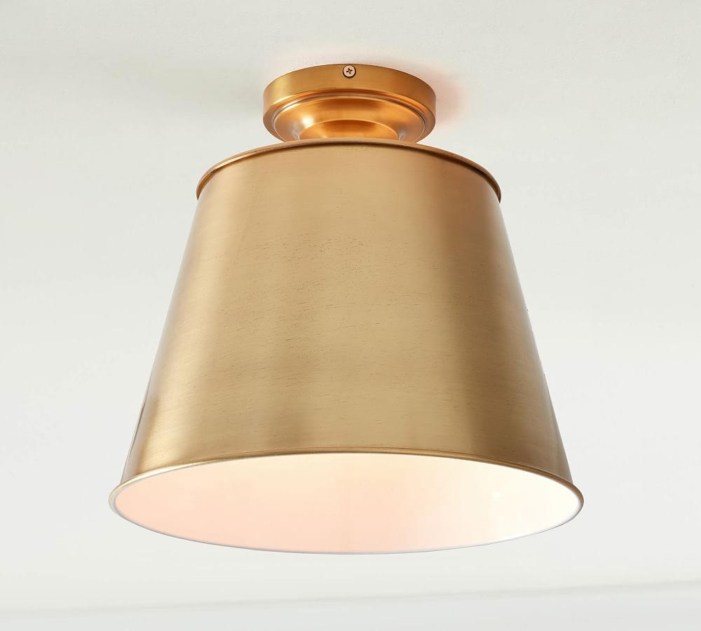 Tapered Metal Shade Flush Mount Pottery Barn