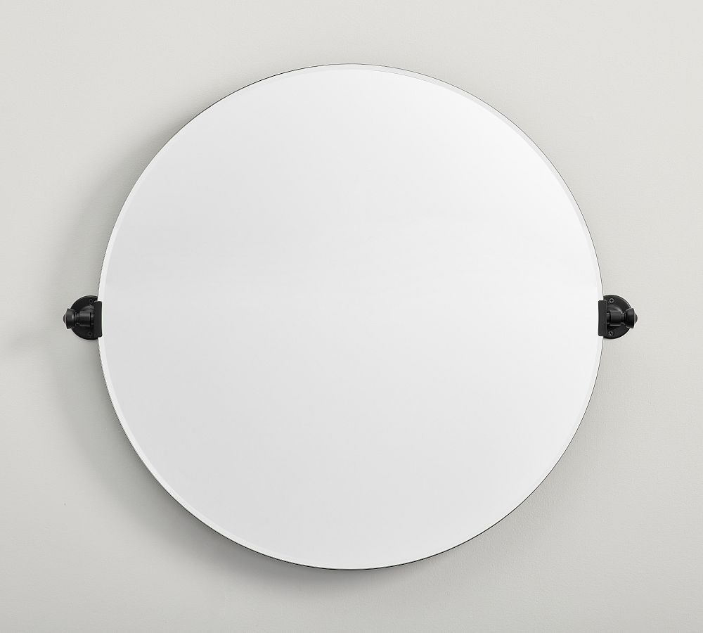 Vintage Frameless Round Pivot Mirror Pottery Barn