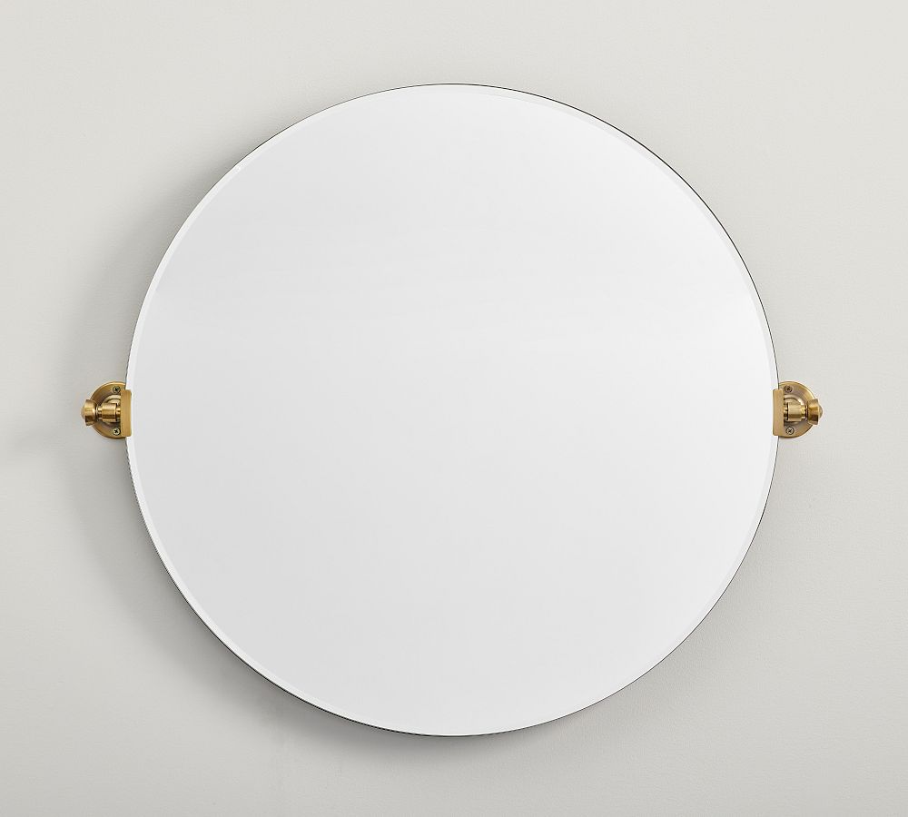 Vintage Frameless Round Pivot Mirror Pottery Barn