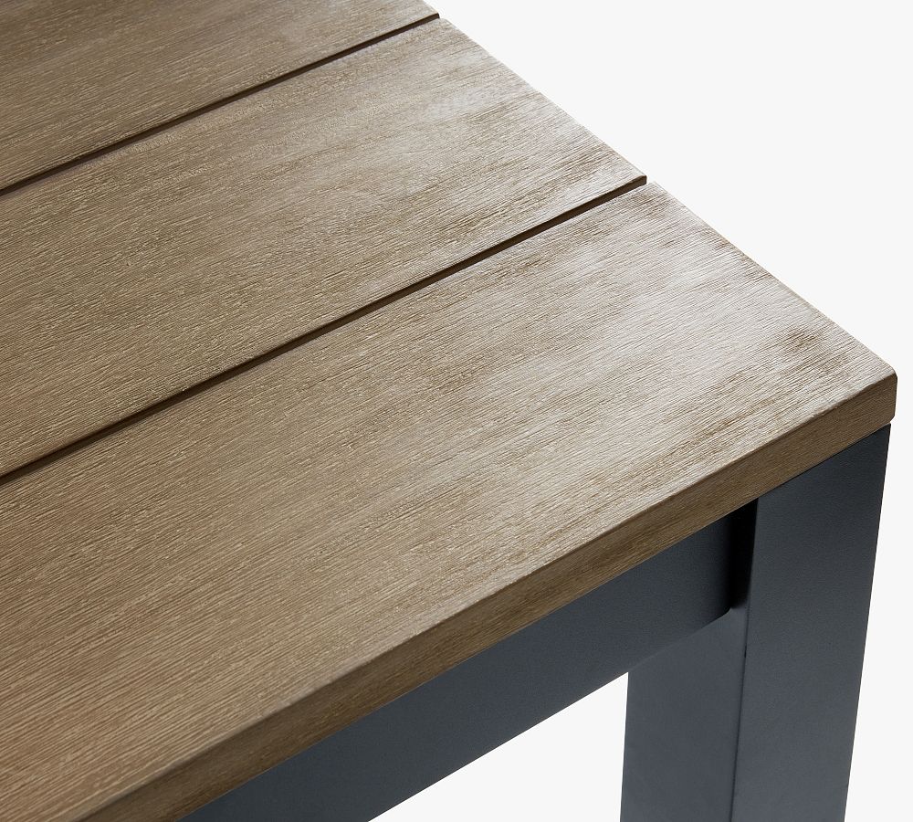 Indio Mahogany & Metal Outdoor Dining Table Pottery Barn