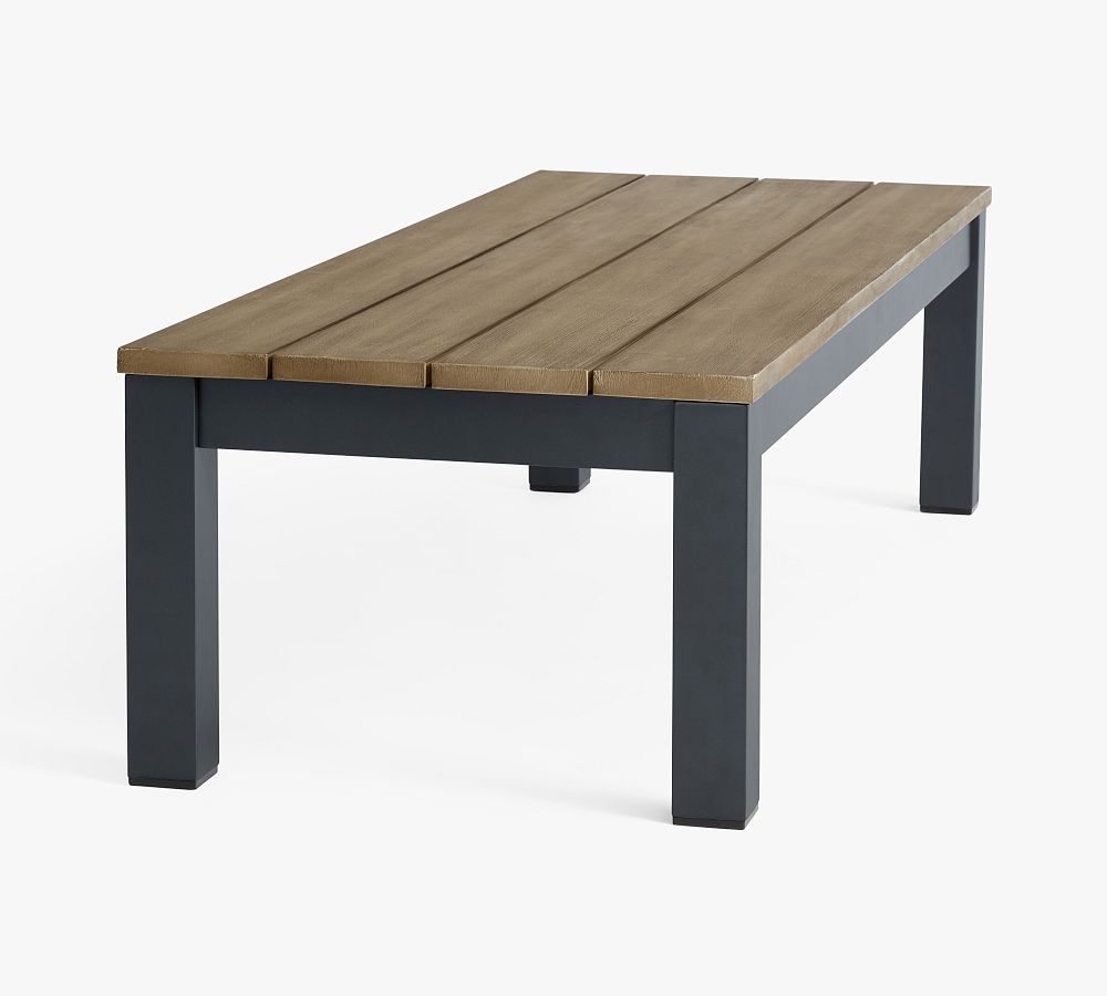 Indio FSC® Mahogany & Metal Outdoor Coffee Table Pottery Barn