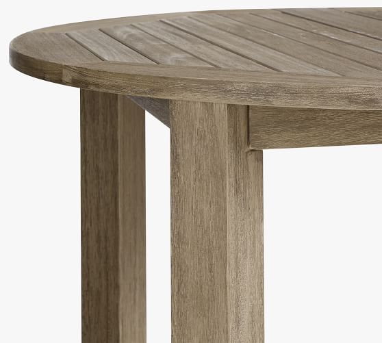 Indio FSC® Eucalyptus Round Extending Outdoor Dining Table Pottery Barn