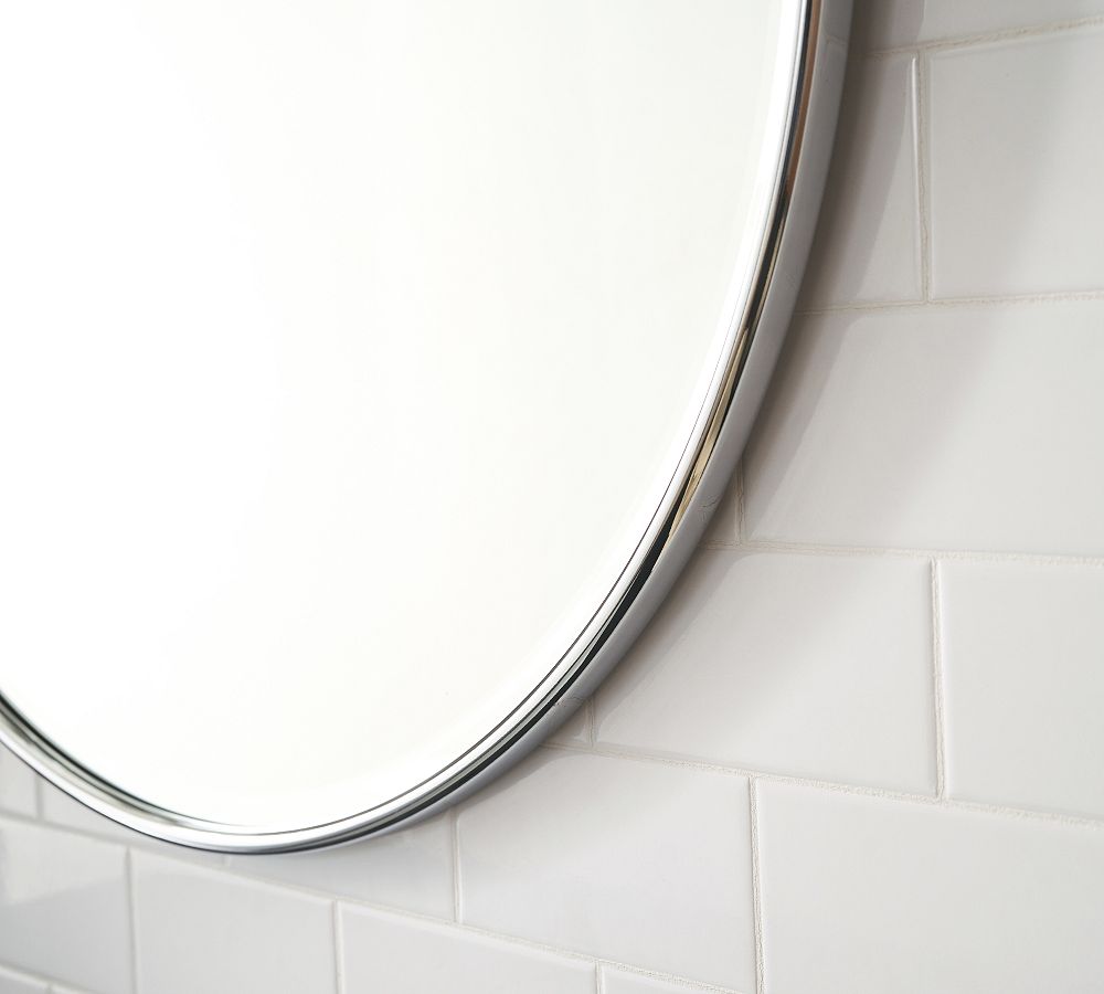 Vintage Frameless Round Pivot Mirror Pottery Barn