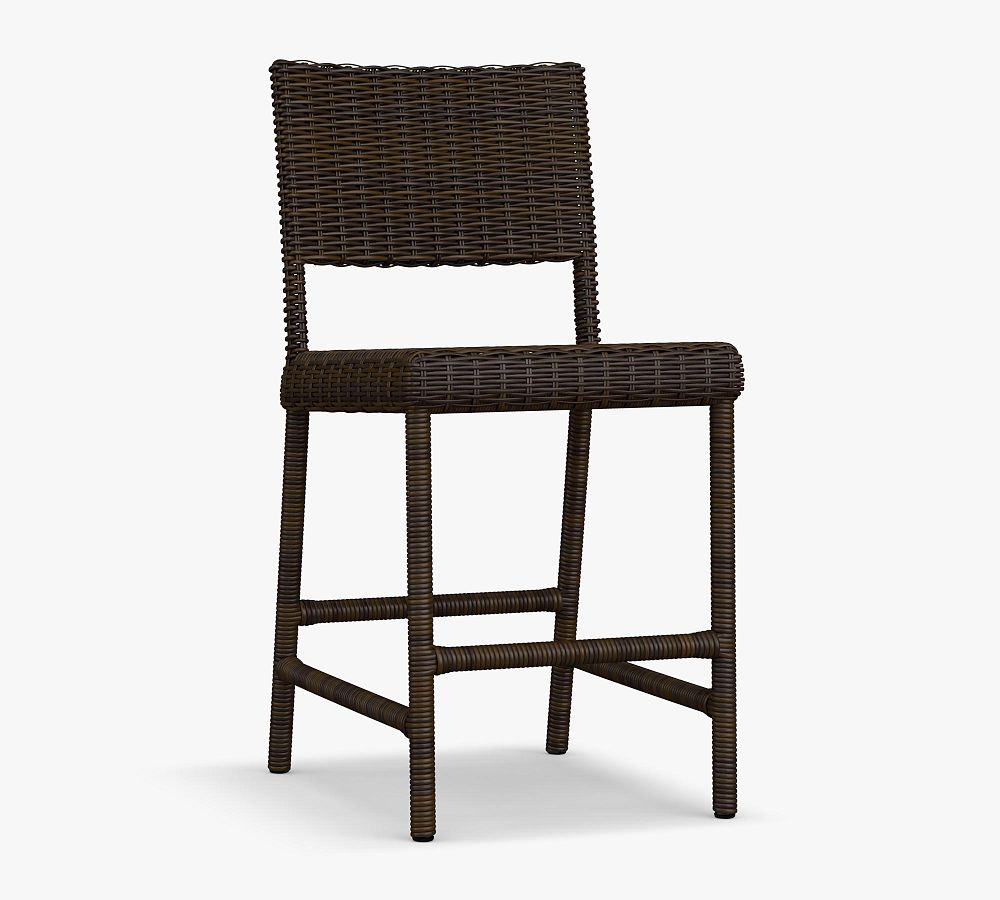 Torrey Wicker Counter Stool Pottery Barn