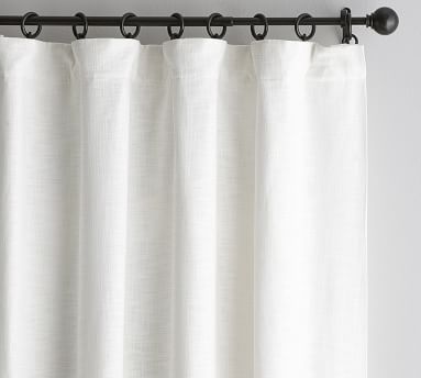 Seaton Textured Cotton Curtain | Pottery Barn