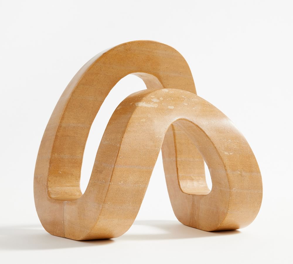 Gold Handcrafted Stone Sculpture Pottery Barn