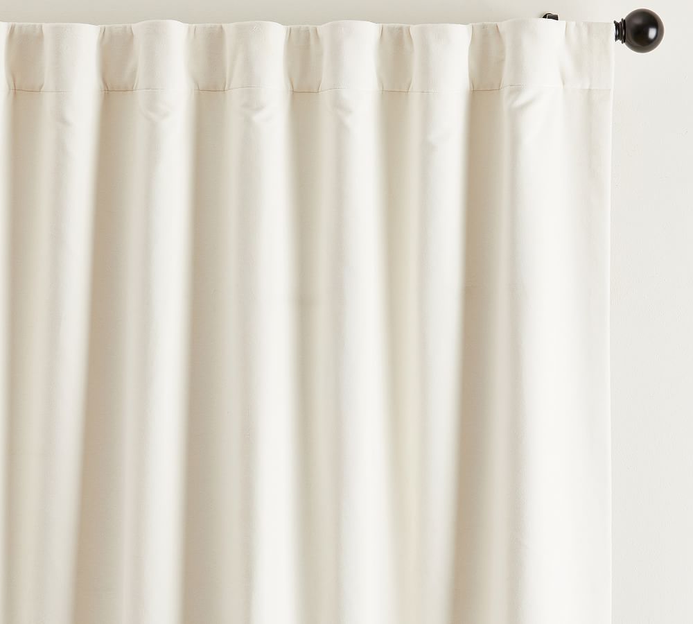 Velvet Twill Blackout Curtain | Pottery Barn