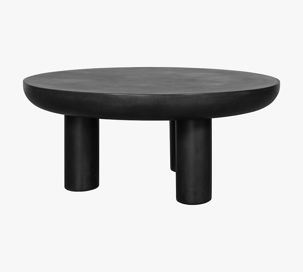 Alina Round Concrete Outdoor Coffee Table Pottery Barn