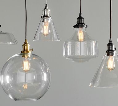 PB Classic Cord Pendant Light - Glass Globe | Pottery Barn