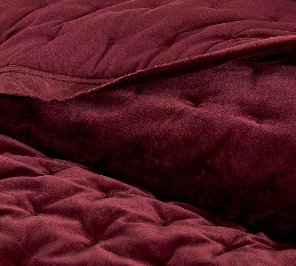 Velvet Tufted Quilt Pottery Barn