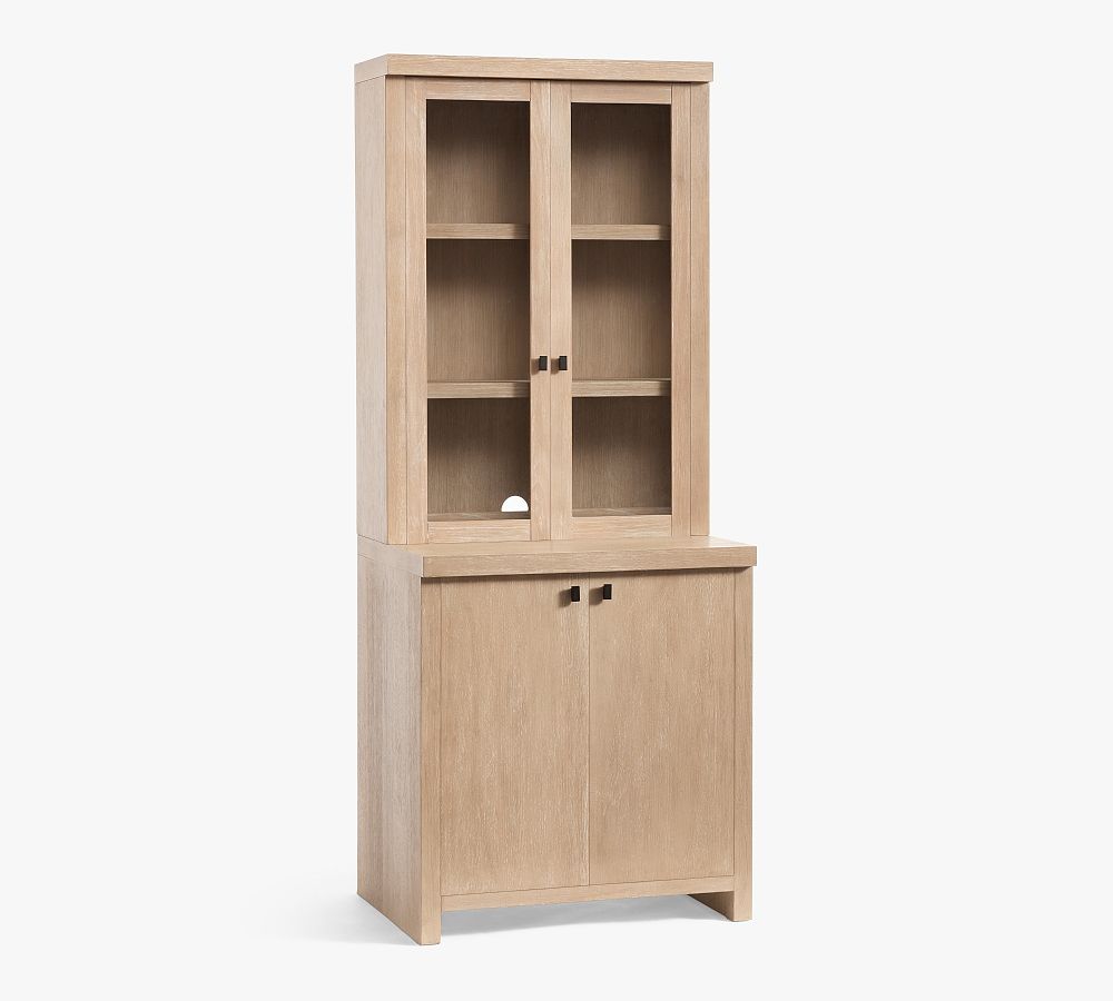 Modern Farmhouse 34” Hutch with Display Cabinet | Pottery Barn