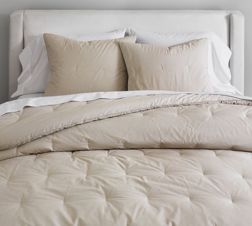 3-Piece Silas Solid Comforter & Shams Set | Pottery Barn