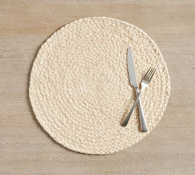 Colton Jute Round Placemats | Pottery Barn