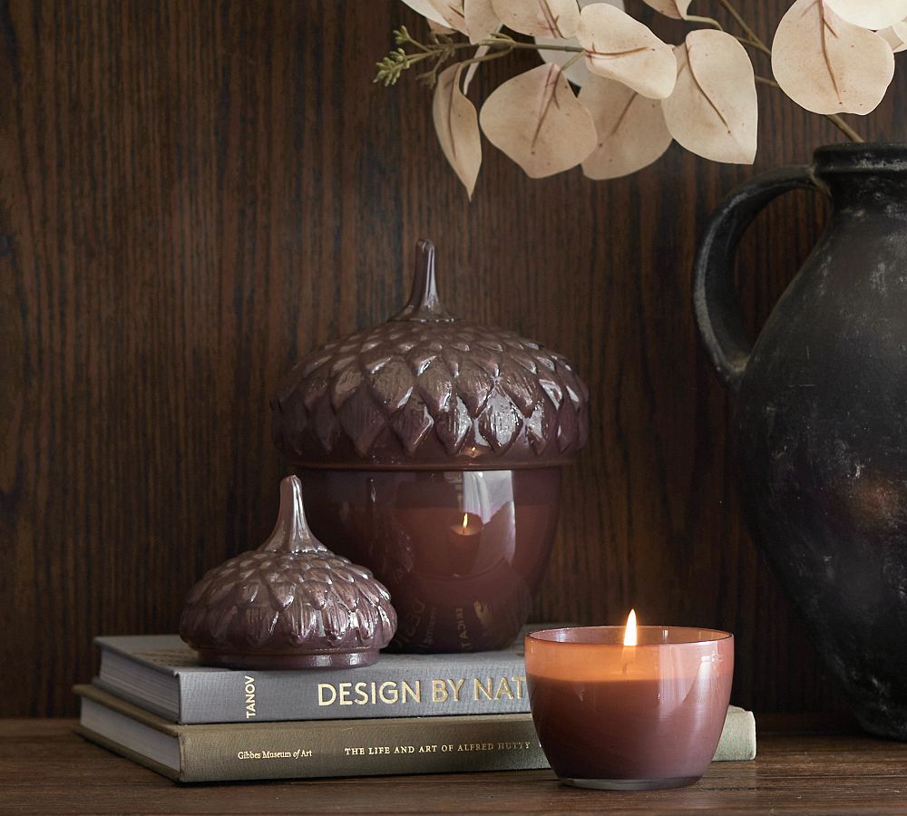 Handcrafted Acorn Candlepots Pottery Barn