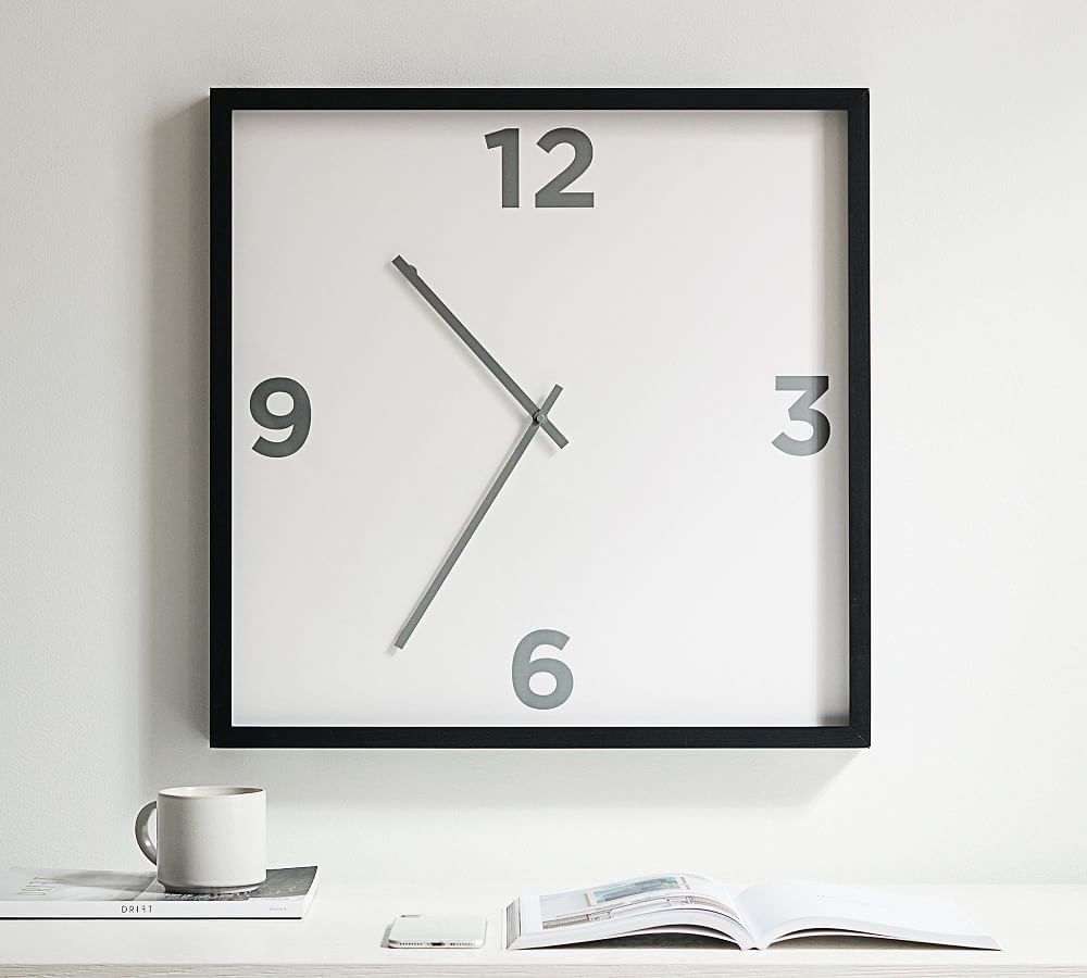 Wood Gallery Wall Clock Black Pottery Barn