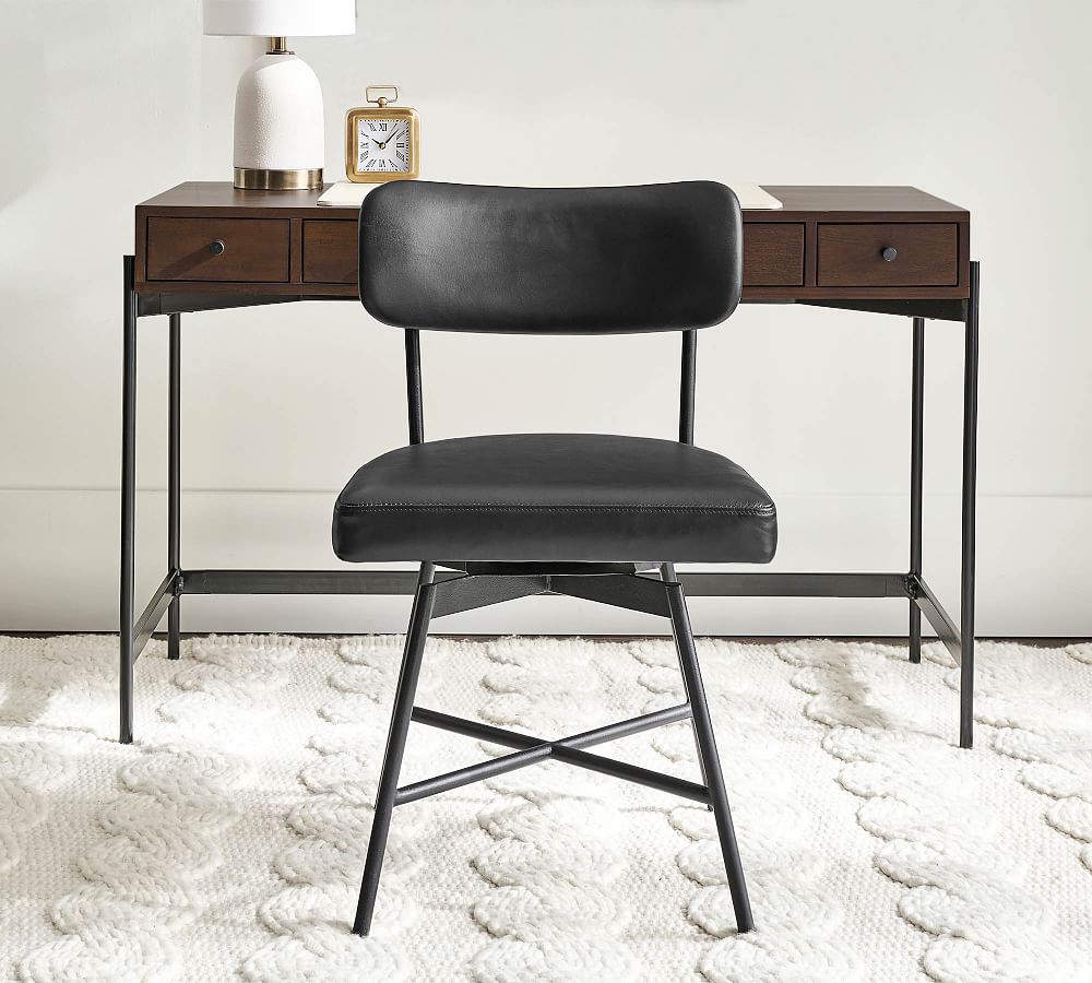 Maison Leather Swivel Desk Chair