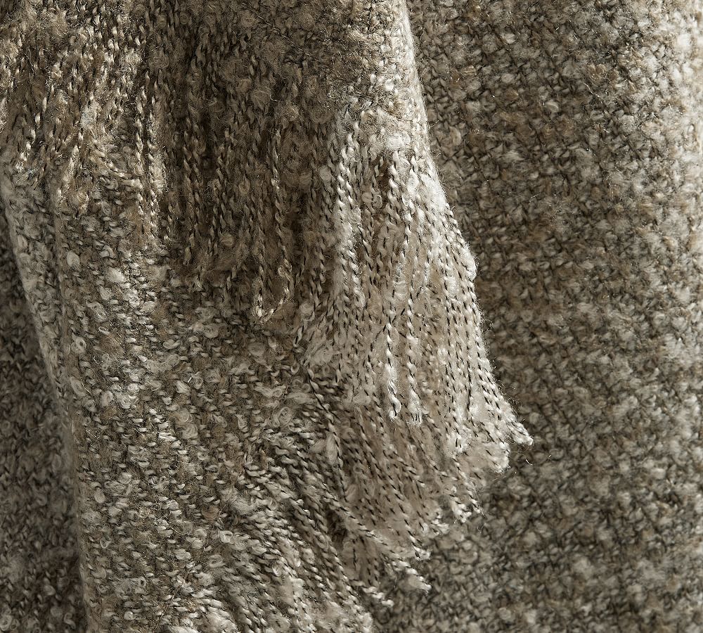 Heathered Boucle Throw Blanket Pottery Barn