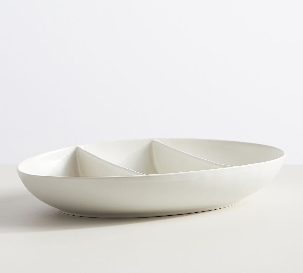 Mason Stoneware Triple Divided Serving Platter