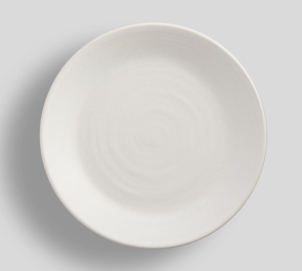 Larkin Reactive Glaze Stoneware Salad Plates Set of 4 (Shell White)